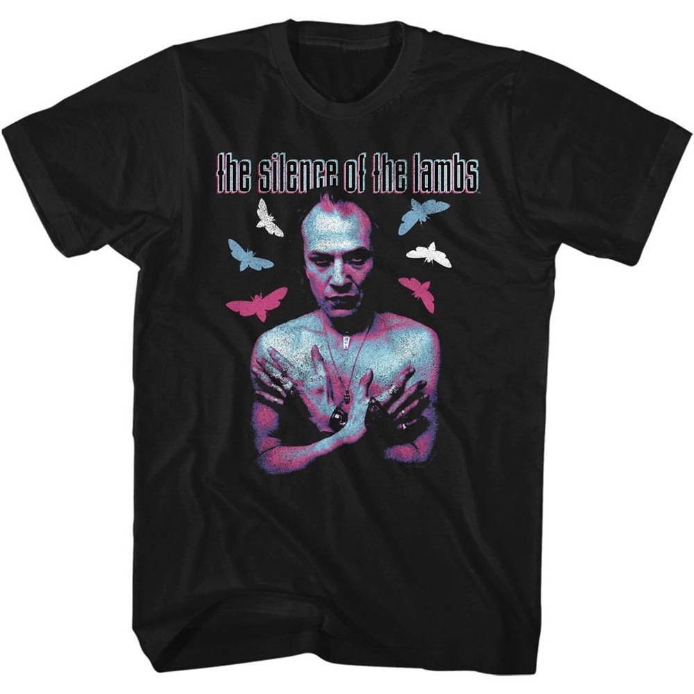 Silence Of The Lambs Bill Neon Colors Black Adult T-Shirt